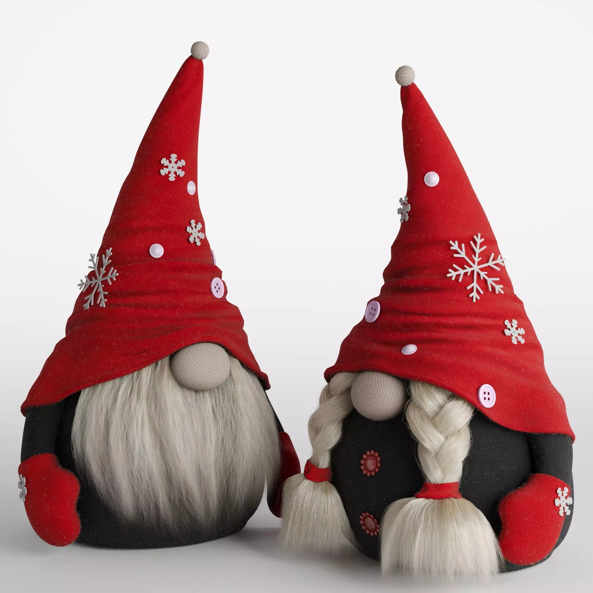 Christmas gnomes 3D model_0