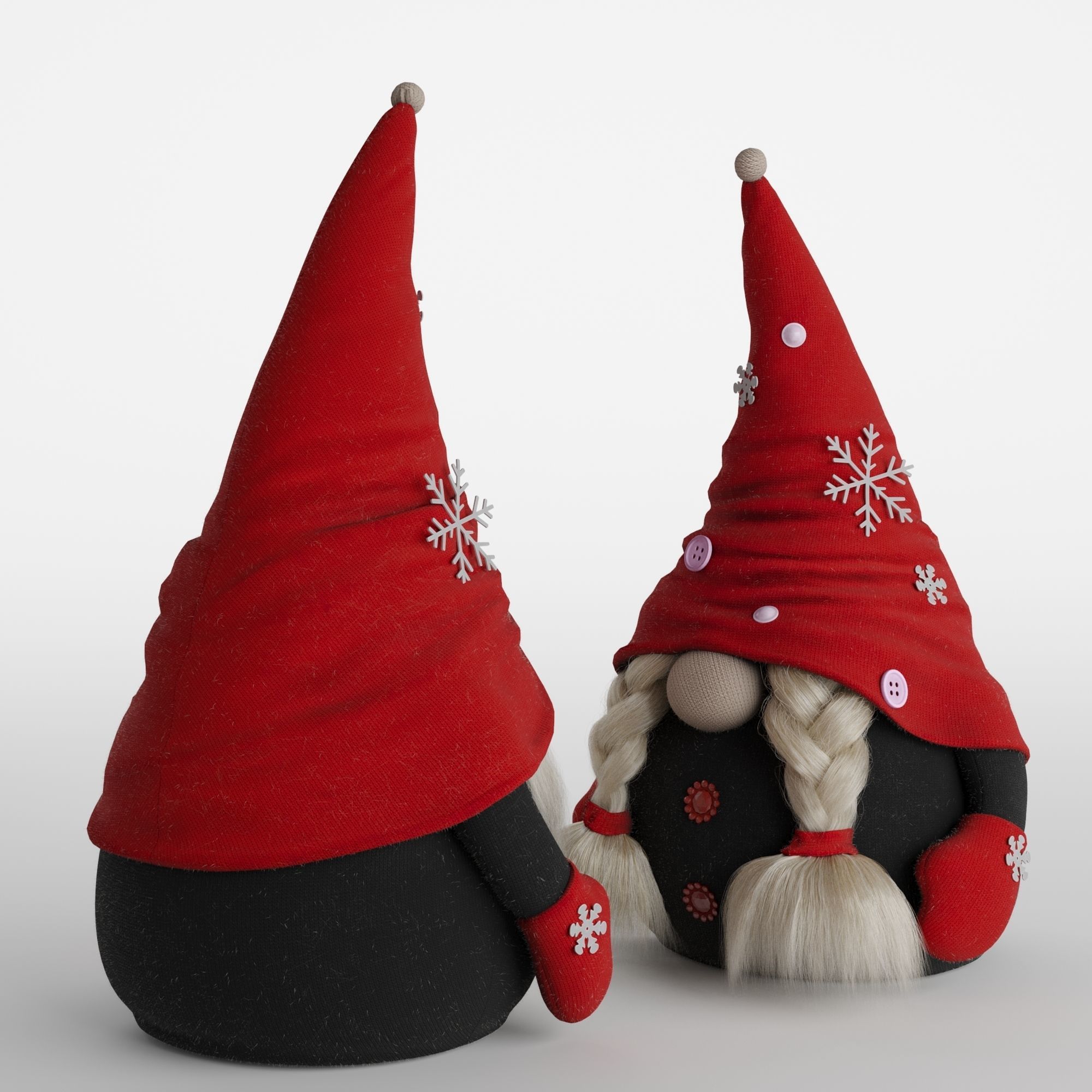 Christmas gnomes 3D model_1