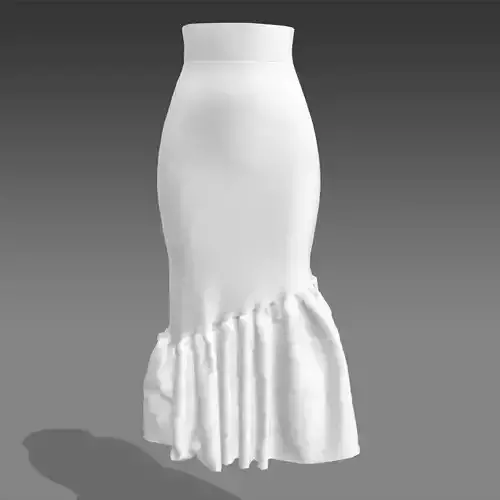 COLOR WHITE  MODERN LOOK FASHION STYLE CHIC SKIRT
