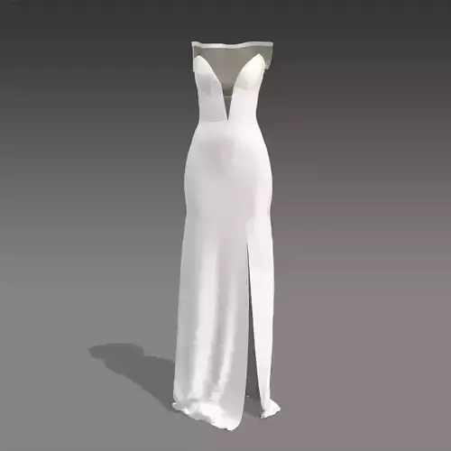 CORSET BLOUSE DRESS WHITE LOOK LONG DRESS FASHION 