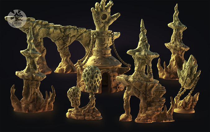 Desert Rock Terrain Set 3D print model