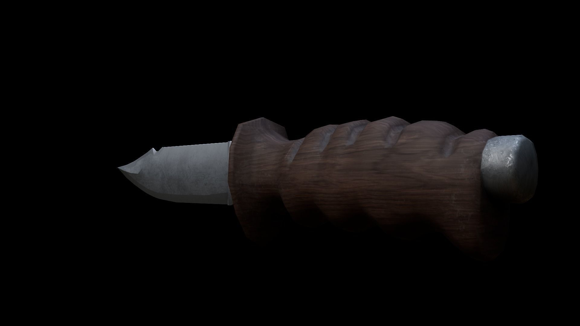 Semi-Antique Combat Bayonet Knife - Game-Ready 3D Model Low-poly 3D model_3