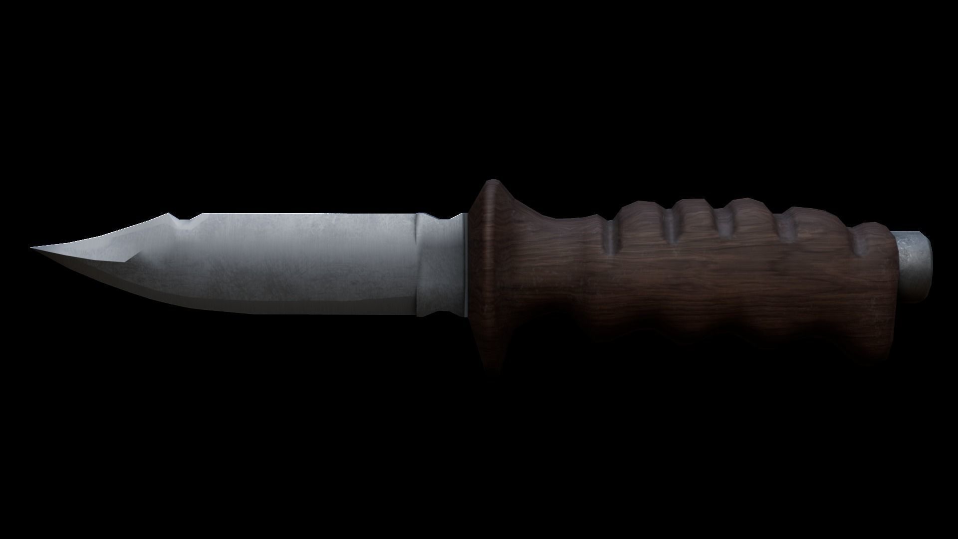 Semi-Antique Combat Bayonet Knife - Game-Ready 3D Model Low-poly 3D model_2