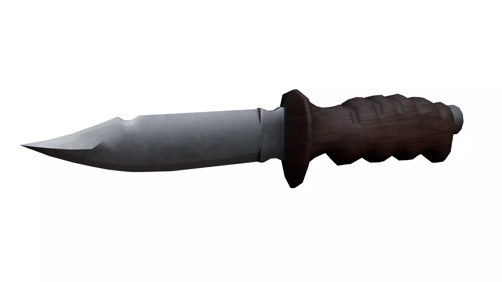 Semi-Antique Combat Bayonet Knife - Game-Ready 3D Model Low-poly 3D model_0