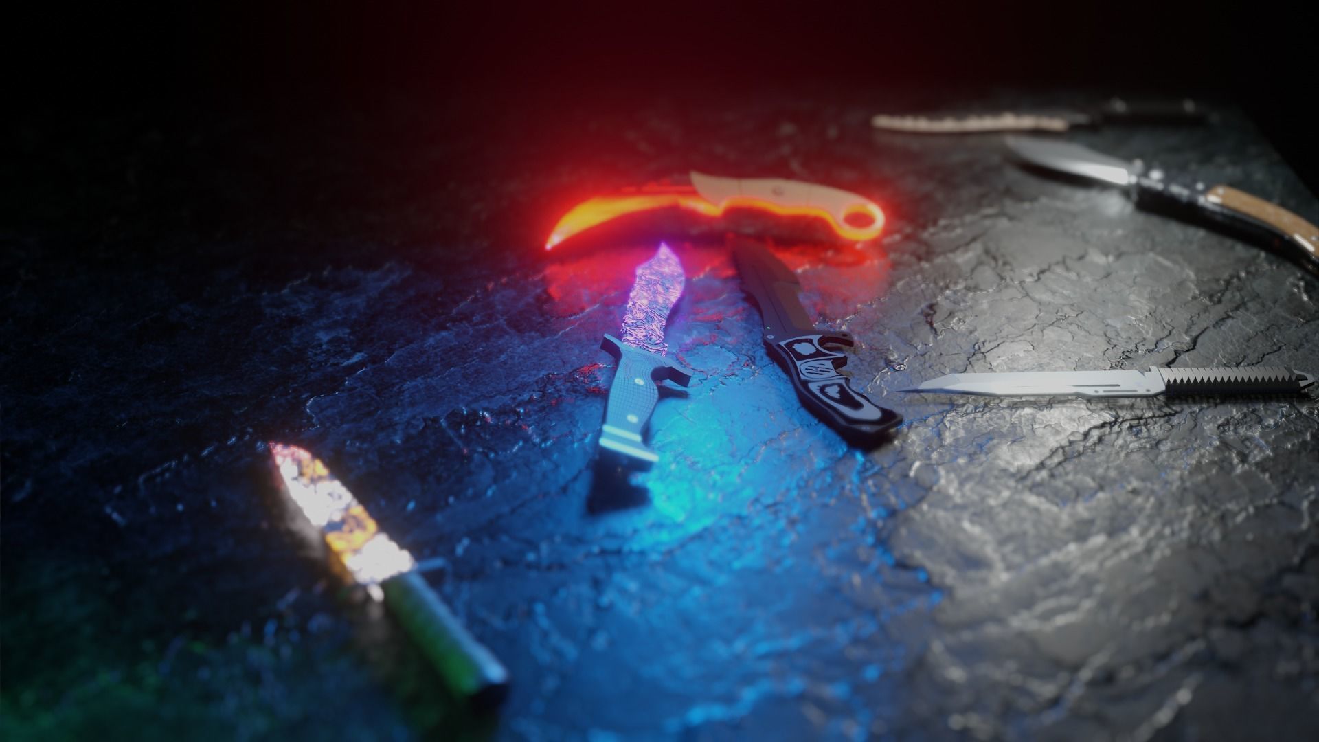 I made all the knives in cs go Low-poly 3D model_3