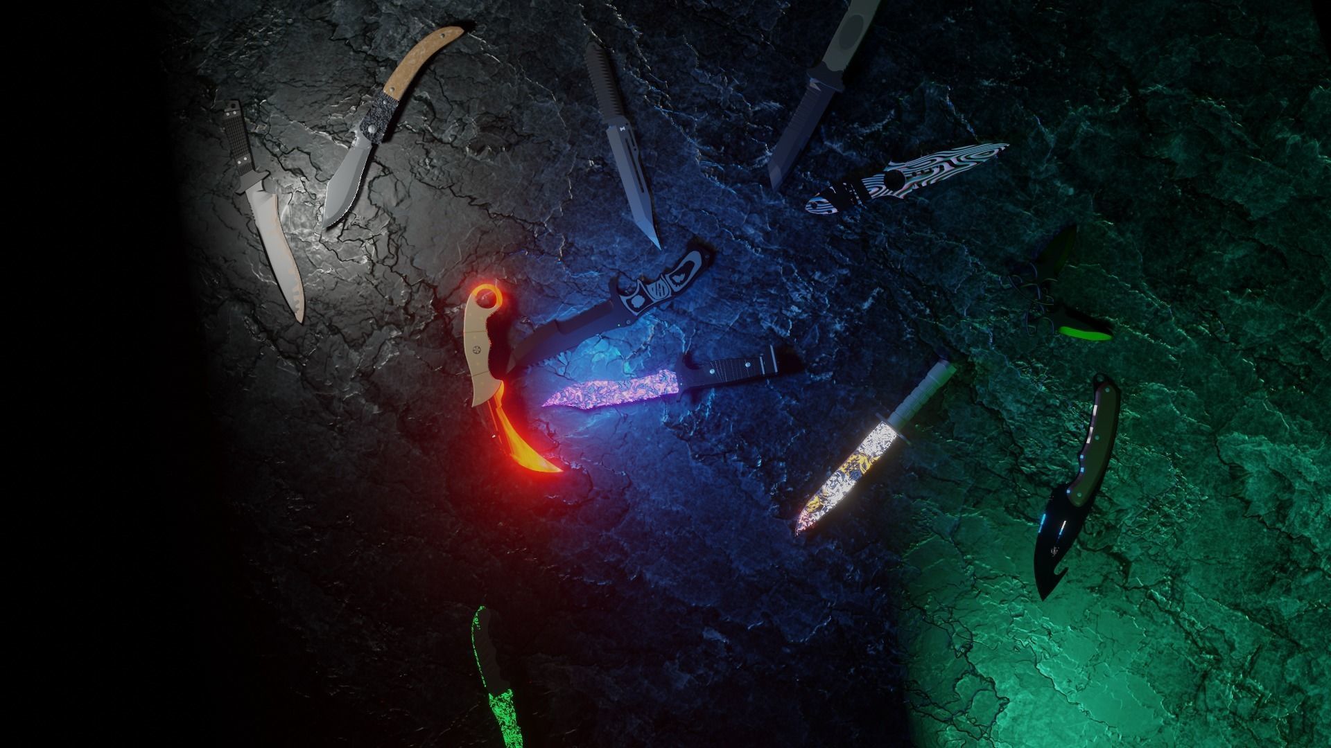 I made all the knives in cs go Low-poly 3D model_6