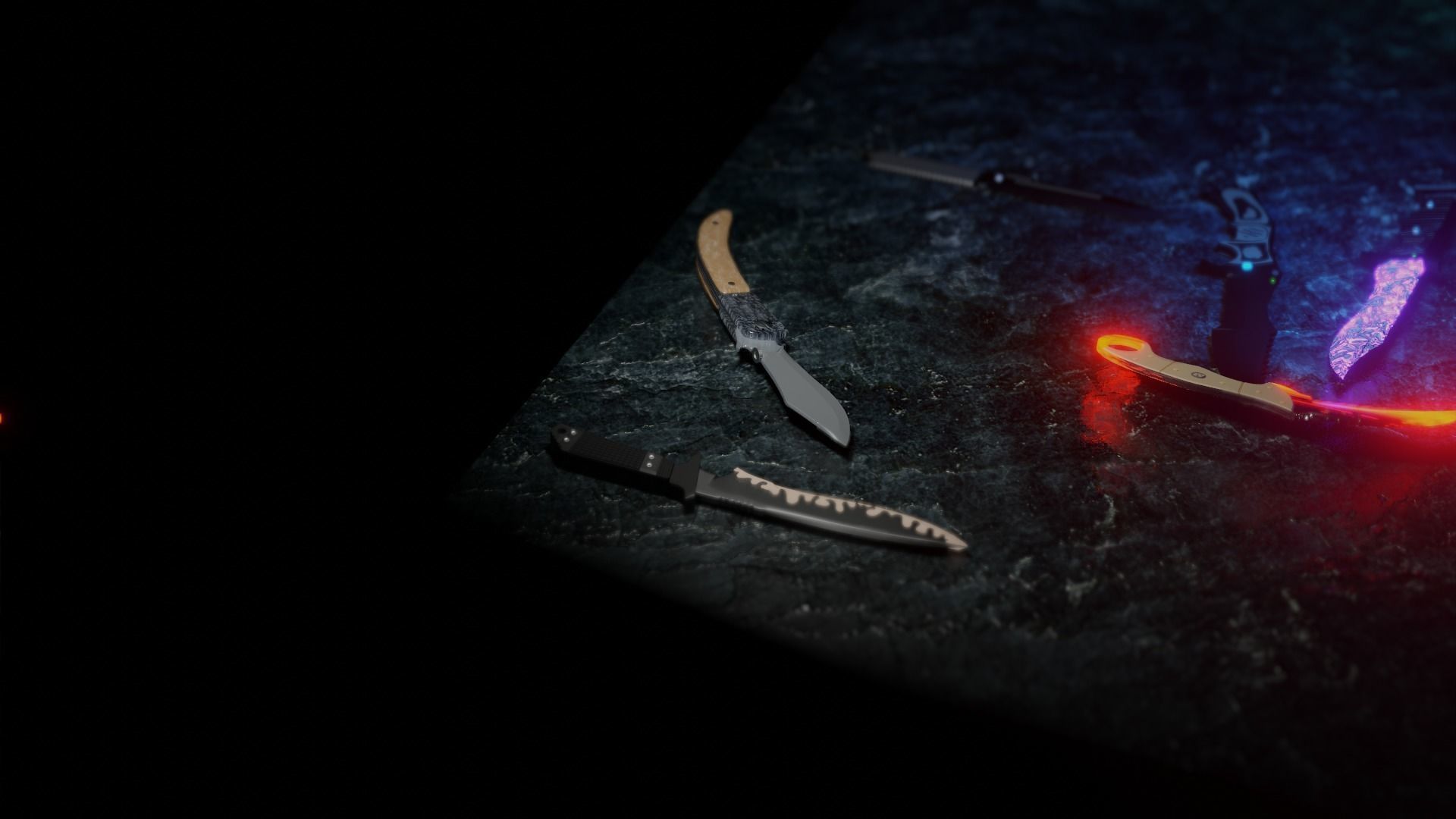 I made all the knives in cs go Low-poly 3D model_2