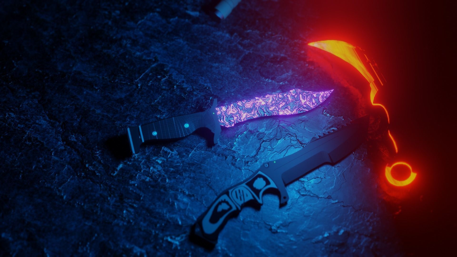 I made all the knives in cs go Low-poly 3D model_10