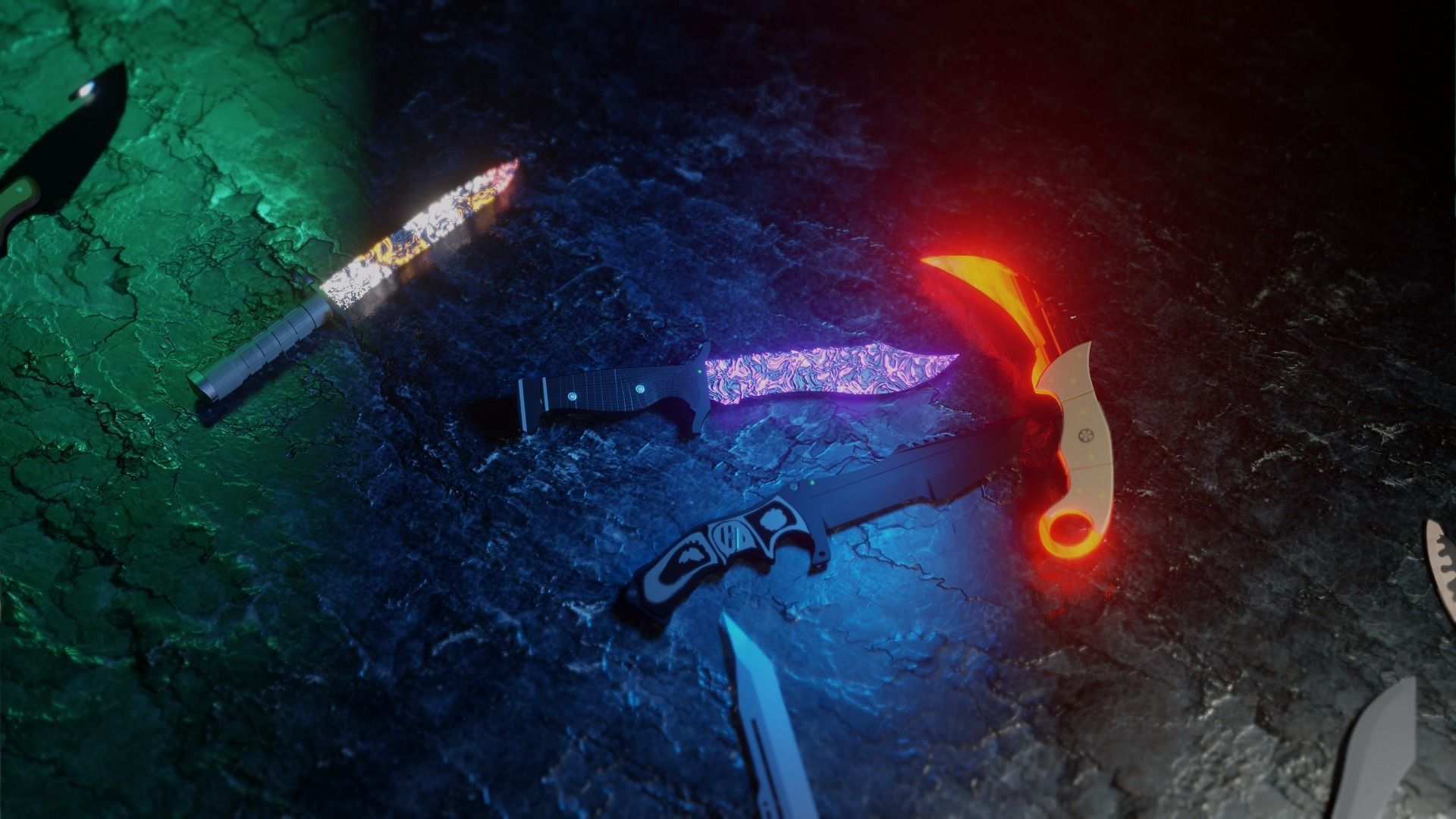 I made all the knives in cs go Low-poly 3D model_9