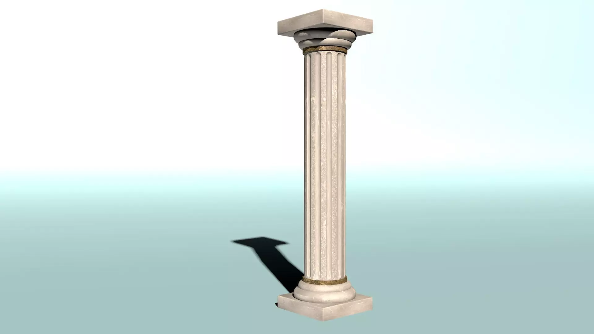 Greek column with 3 textures 3D model_0