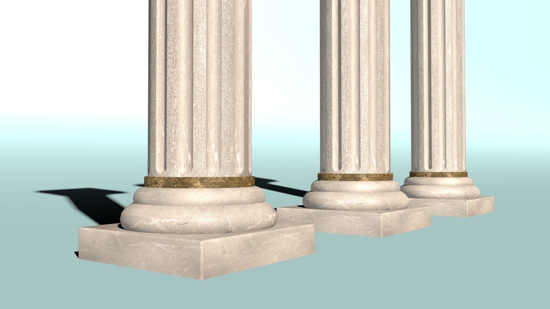 Greek column with 3 textures 3D model_5