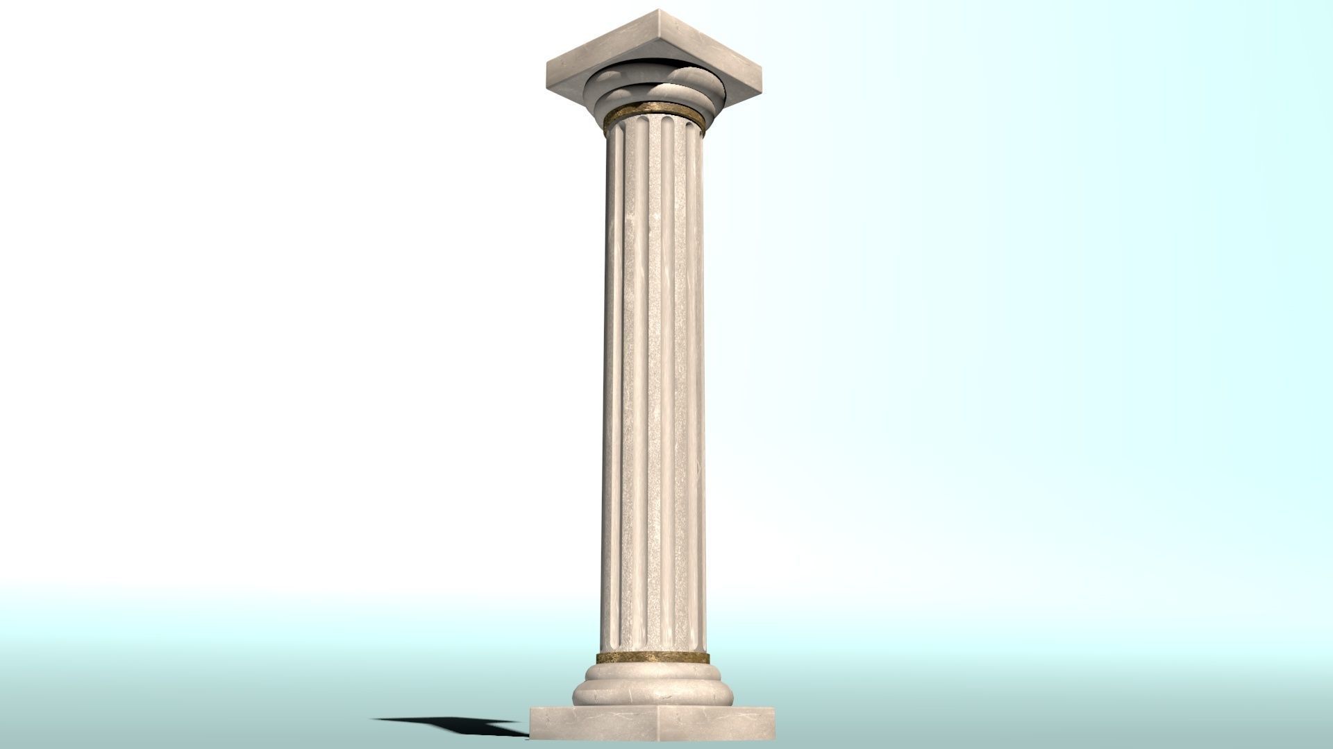 Greek column with 3 textures 3D model_1