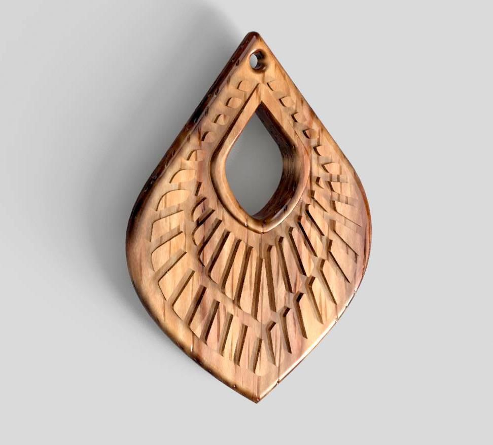 HM Earring or Necklace 012 Jewelry 3D print model_2