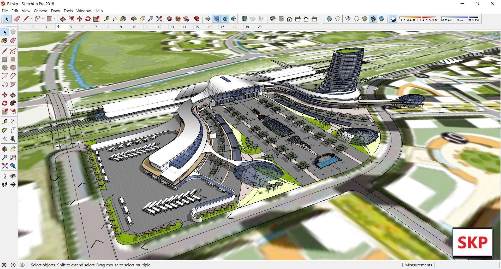 Sketchup Terminal B4 3D model_2