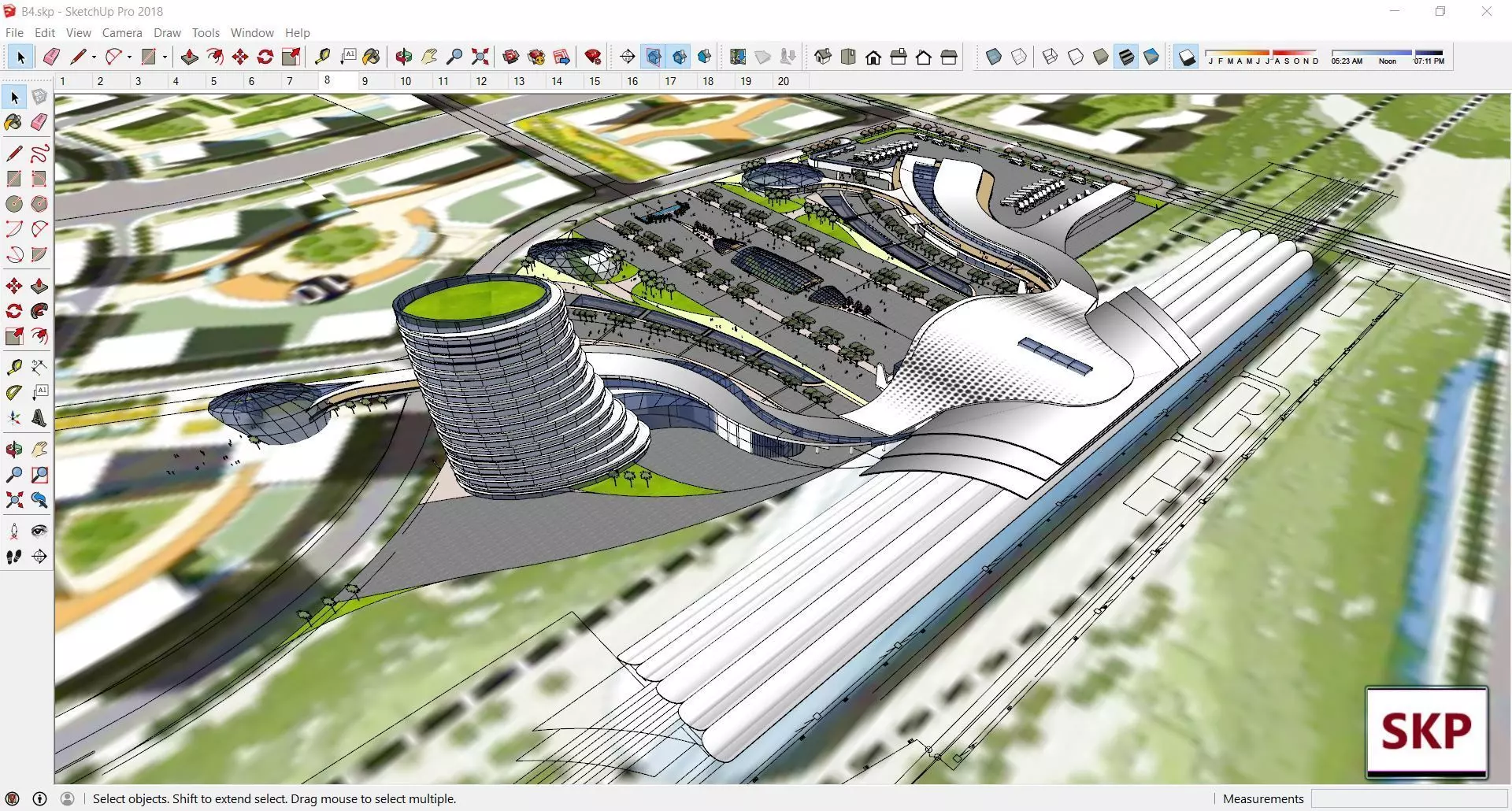 Sketchup Terminal B4 3D model_0