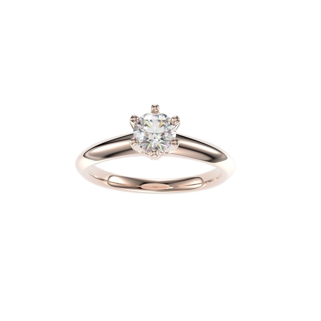 Solitaire rings tifan style  3D print model_18