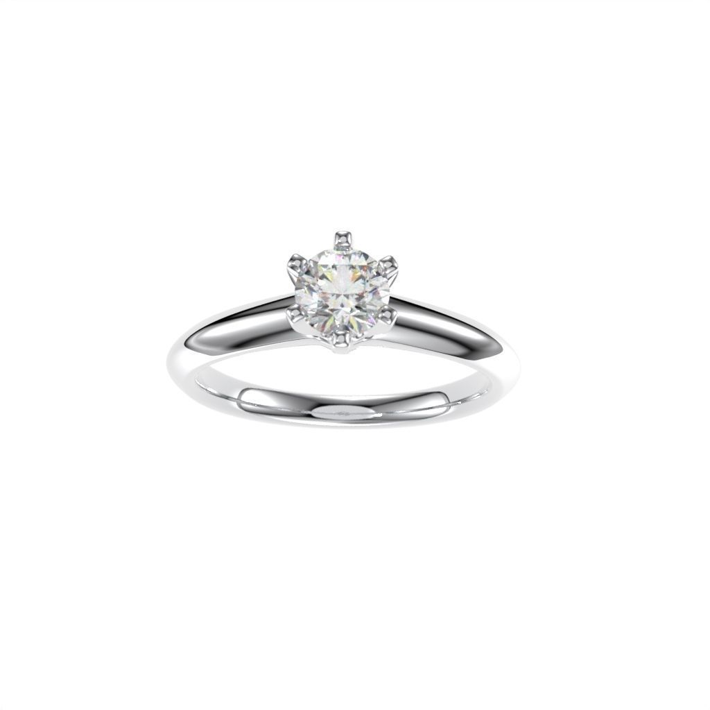 Solitaire rings tifan style  3D print model_19