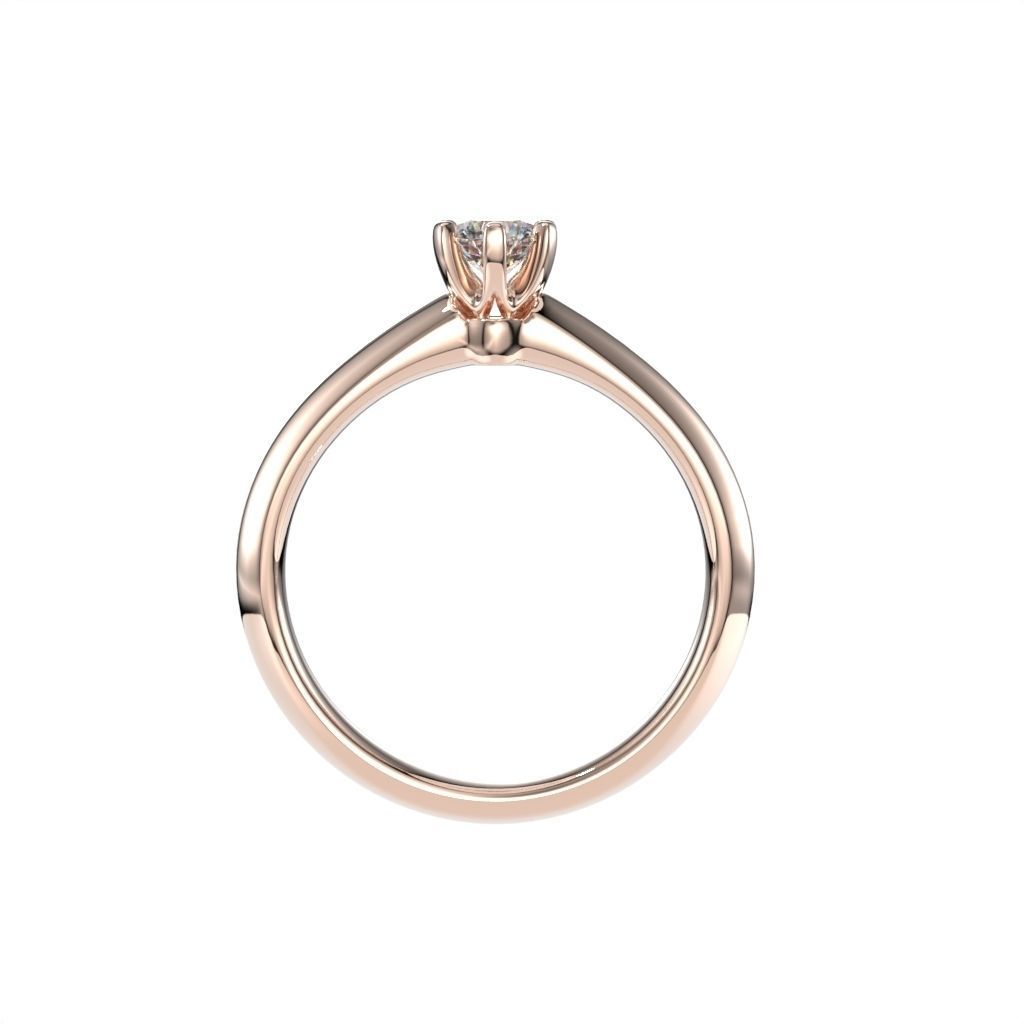 Solitaire rings tifan style  3D print model_33