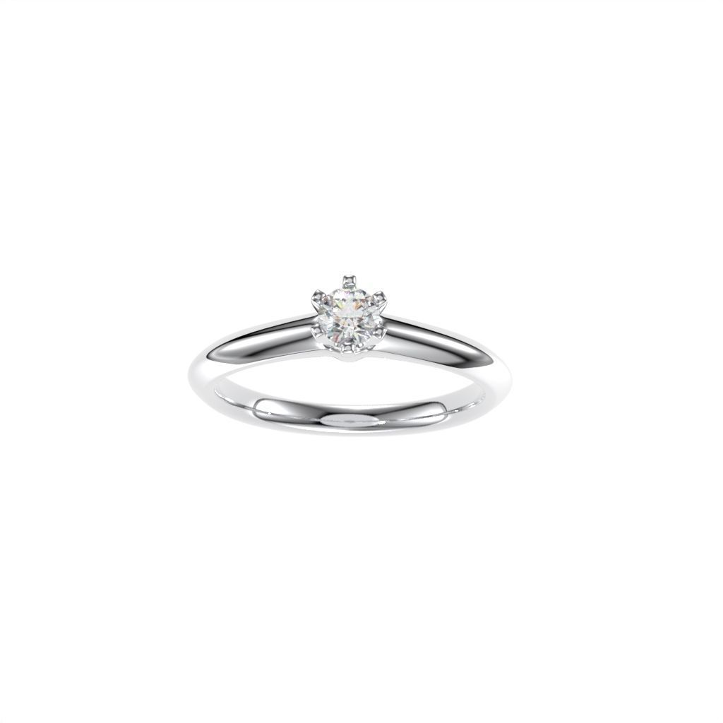 Solitaire rings tifan style  3D print model_28
