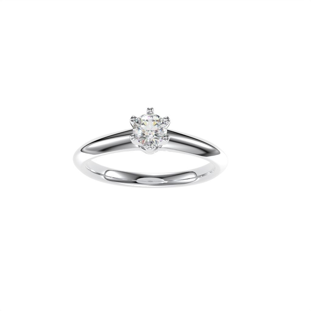 Solitaire rings tifan style  3D print model_22