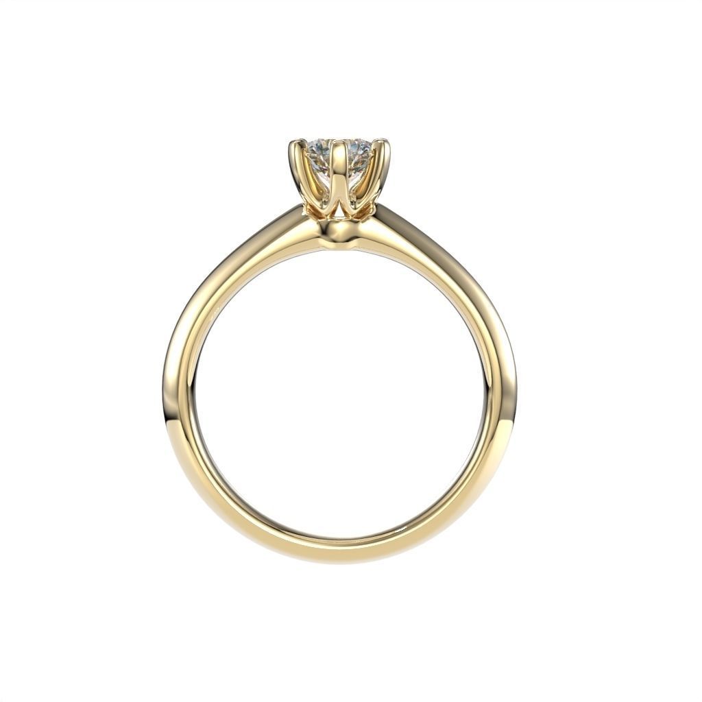 Solitaire rings tifan style  3D print model_29