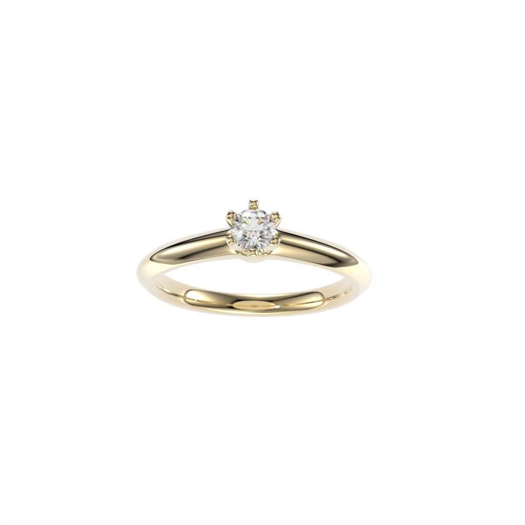 Solitaire rings tifan style  3D print model_26