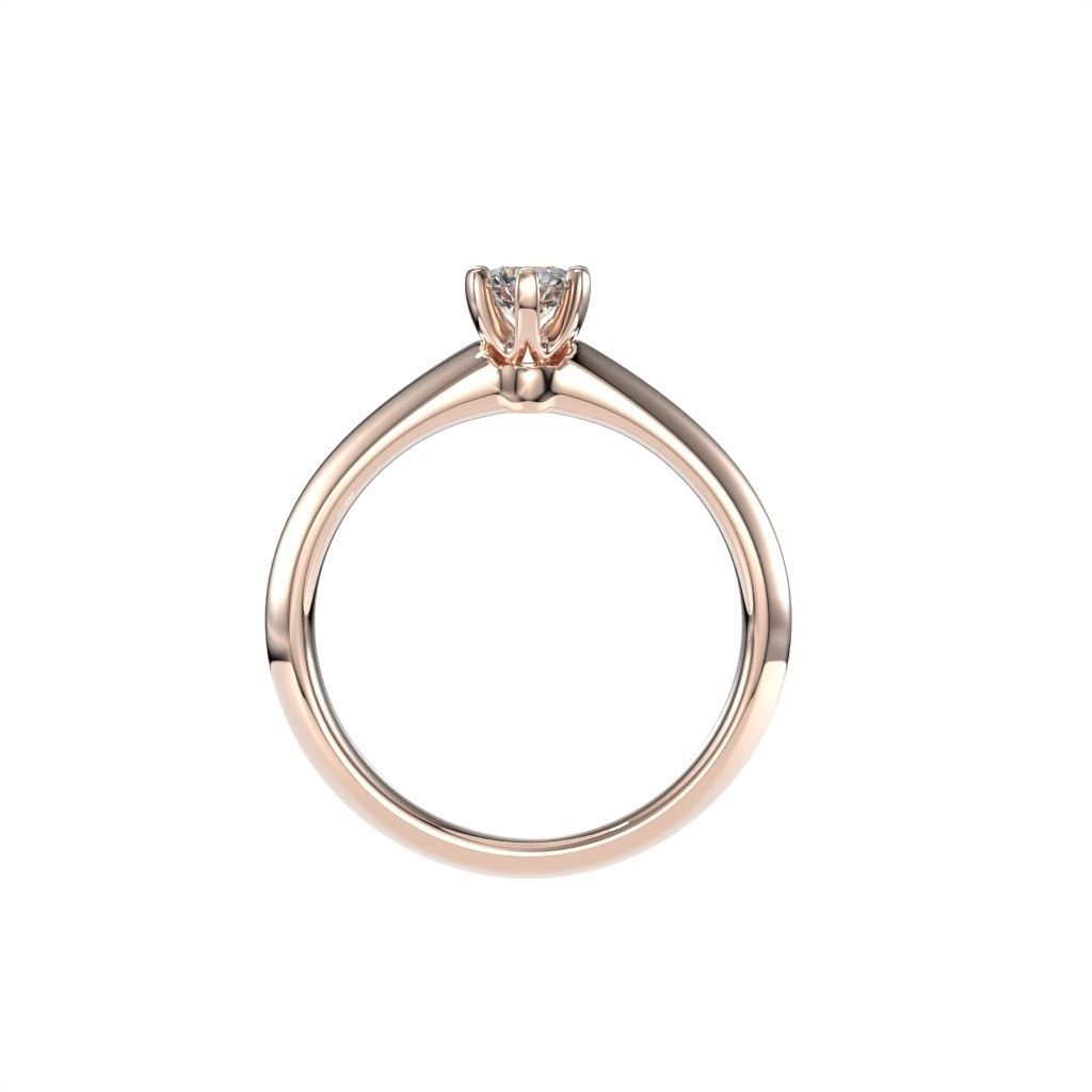 Solitaire rings tifan style  3D print model_36