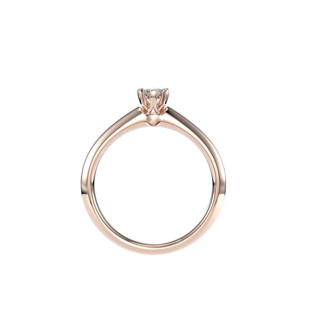 Solitaire rings tifan style  3D print model_39