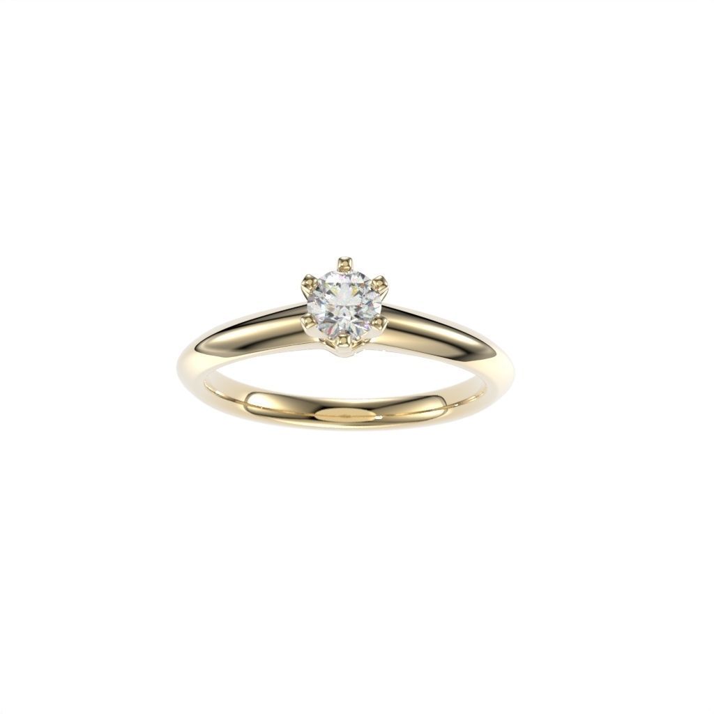Solitaire rings tifan style  3D print model_23