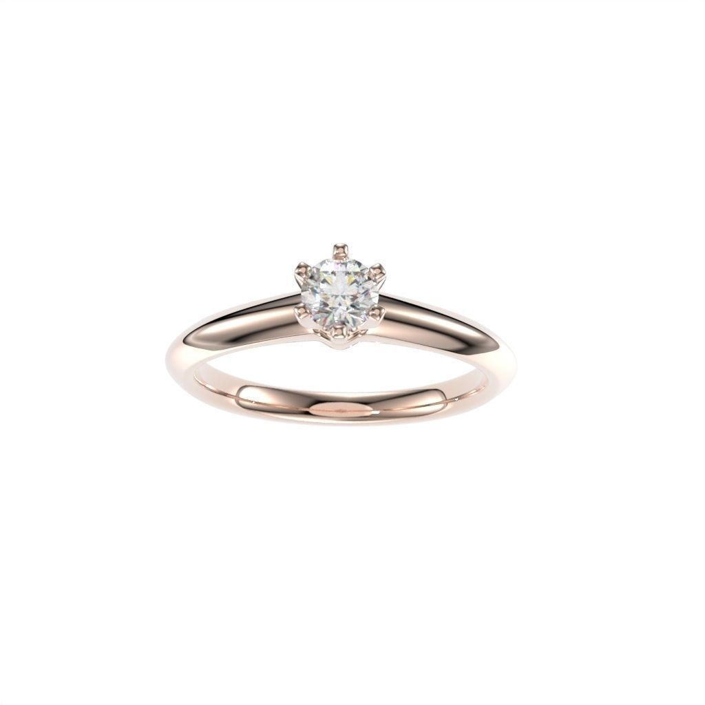 Solitaire rings tifan style  3D print model_21