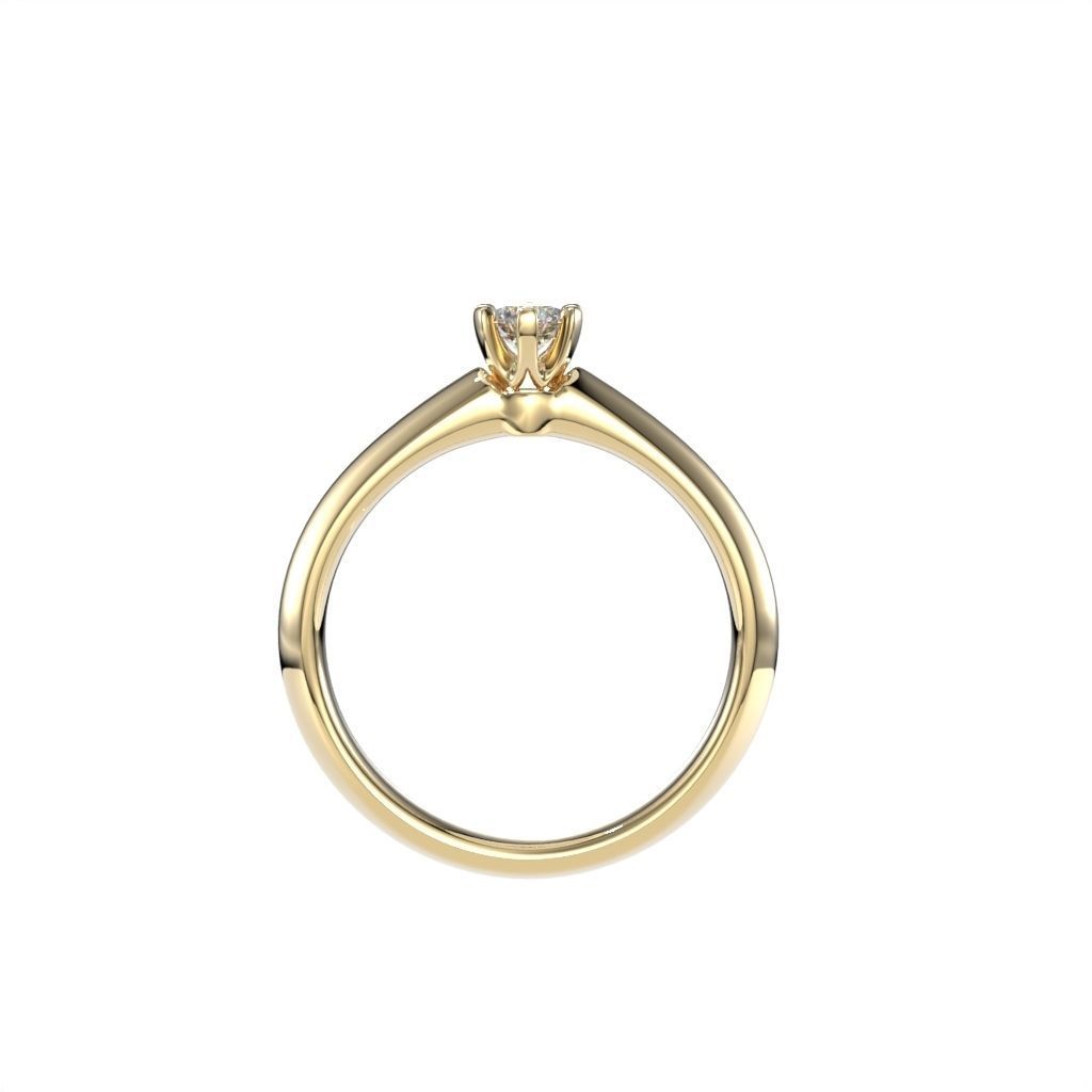 Solitaire rings tifan style  3D print model_38