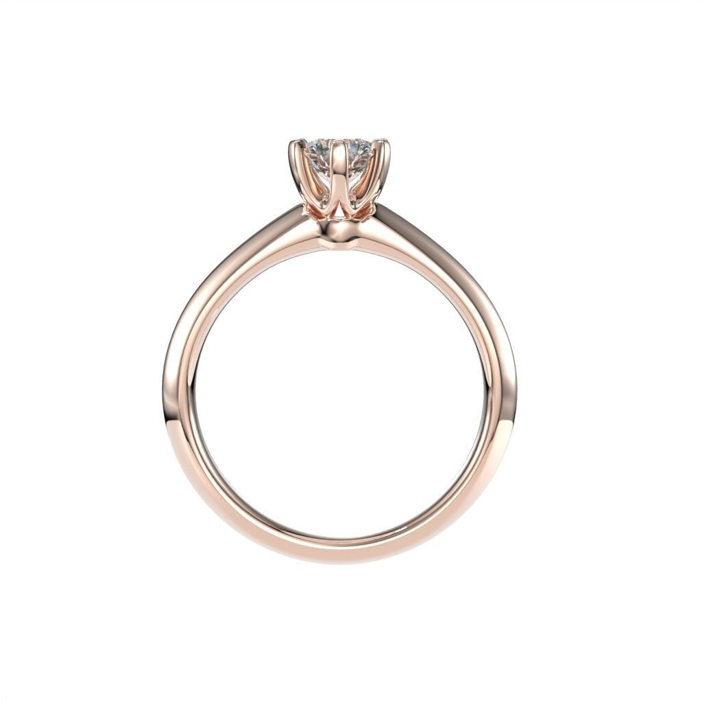 Solitaire rings tifan style  3D print model_30