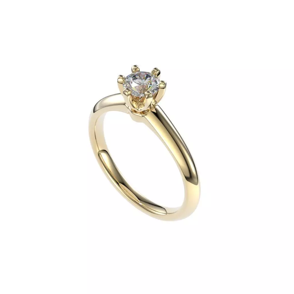 Solitaire rings tifan style  3D print model_0