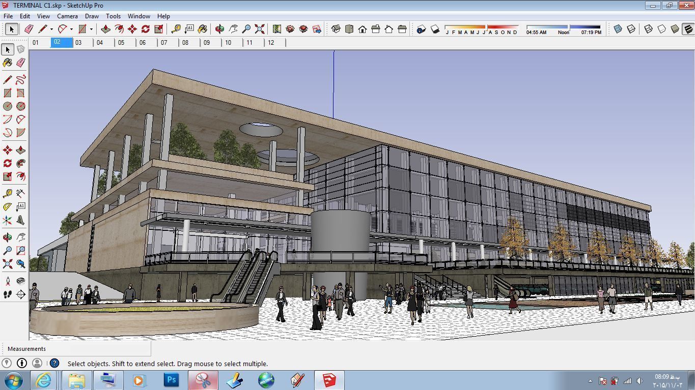 Sketchup Terminal C1 3D model_3