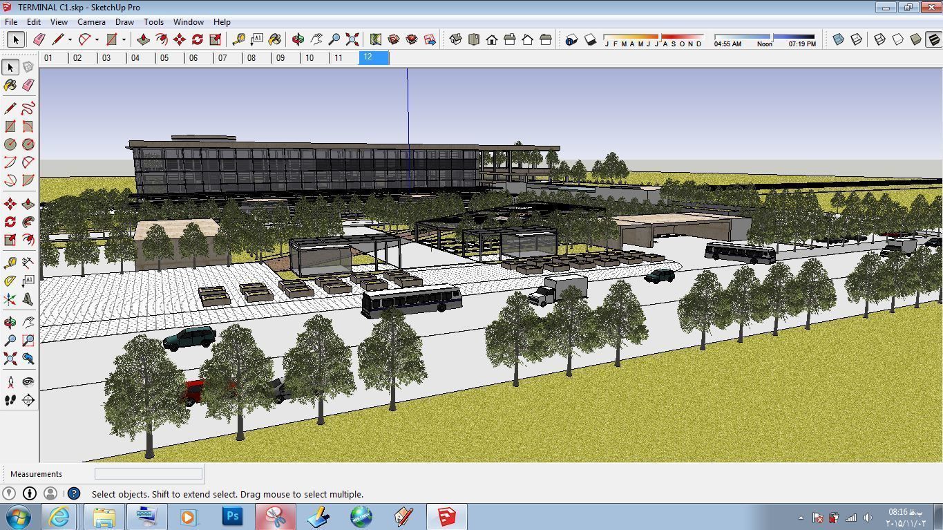 Sketchup Terminal C1 3D model_2