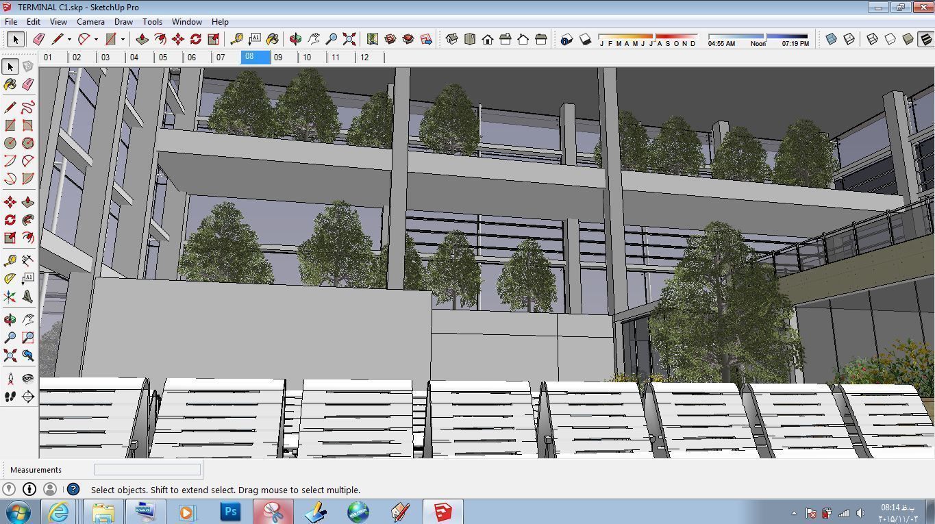 Sketchup Terminal C1 3D model_8