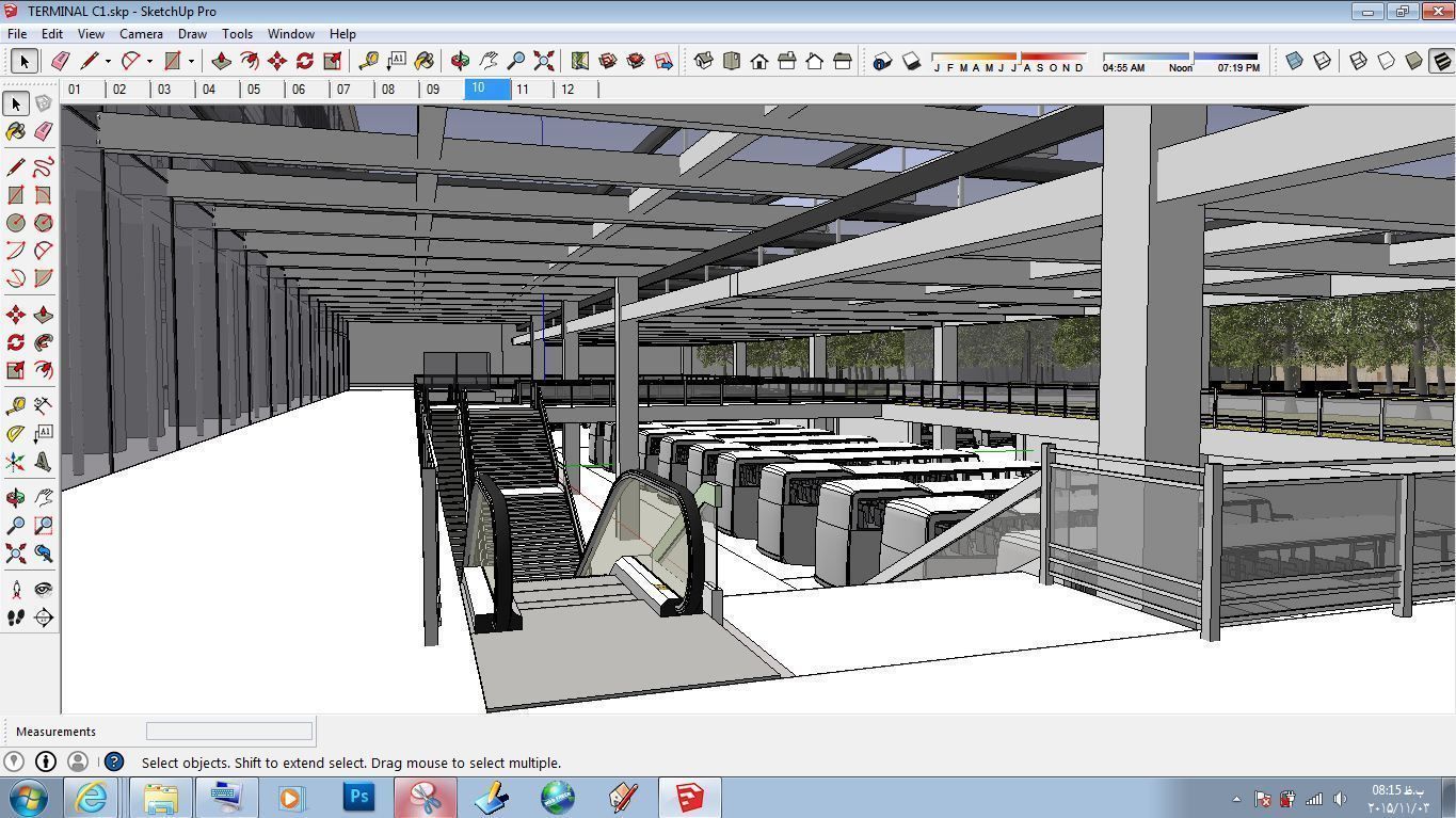 Sketchup Terminal C1 3D model_10
