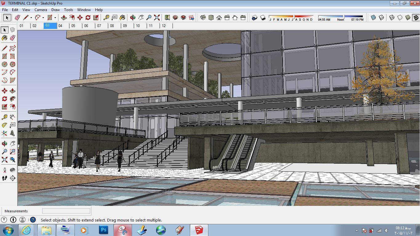 Sketchup Terminal C1 3D model_4
