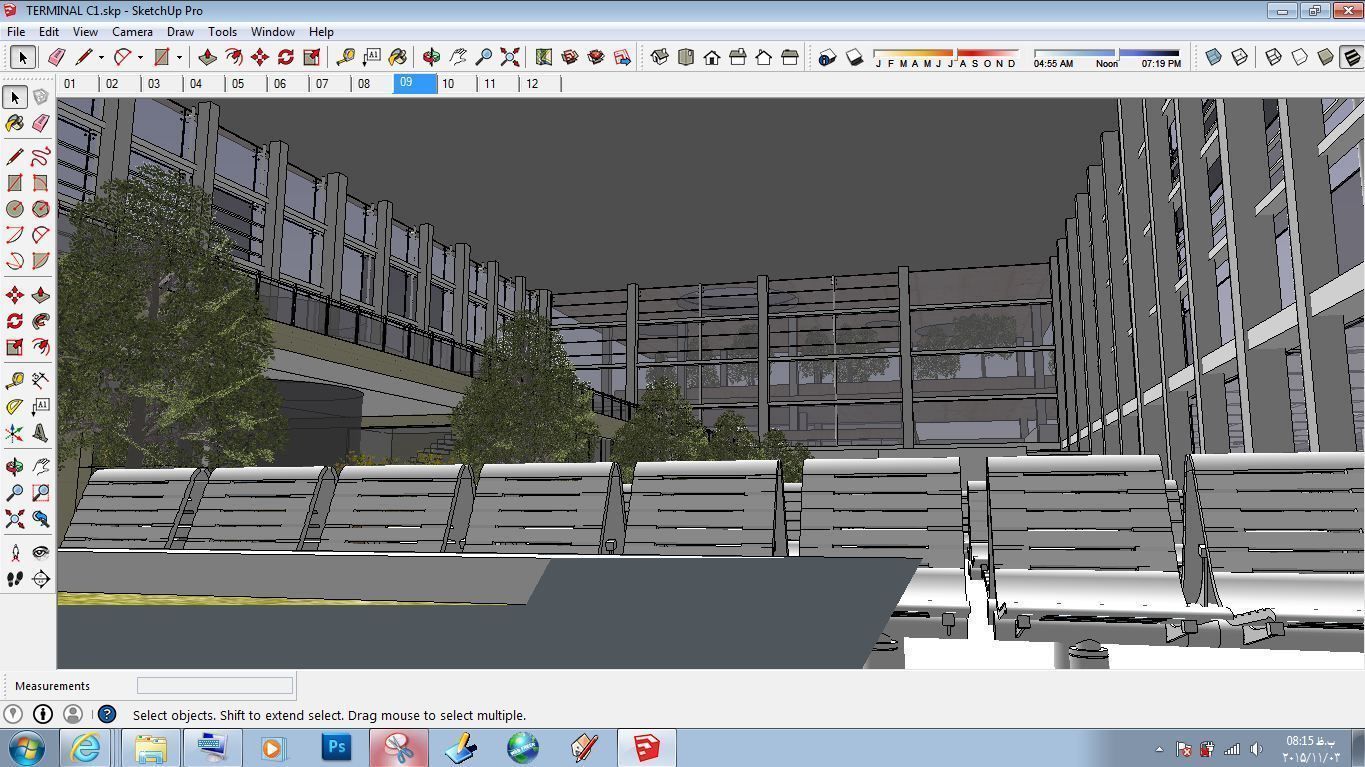 Sketchup Terminal C1 3D model_9