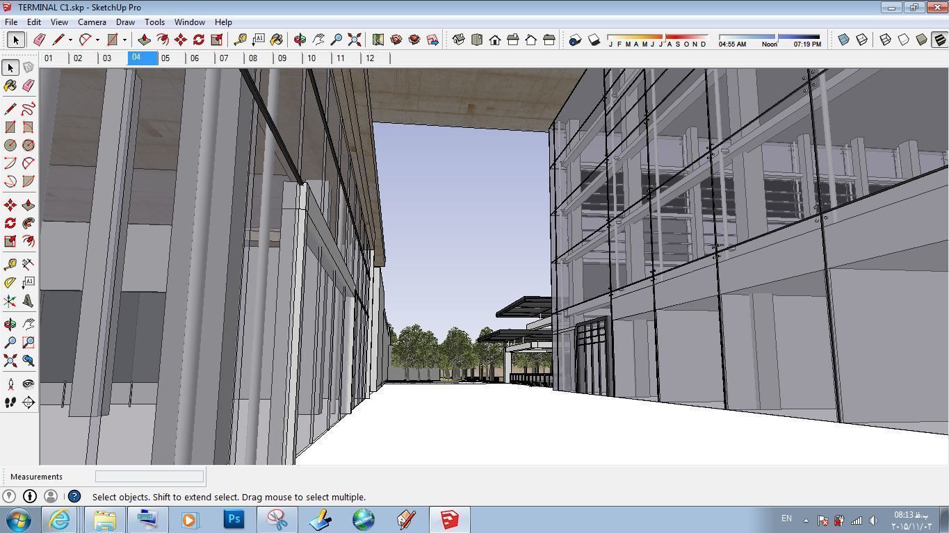 Sketchup Terminal C1 3D model_5