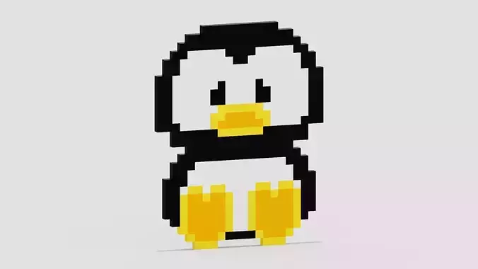 Pixel Penguin Symbol