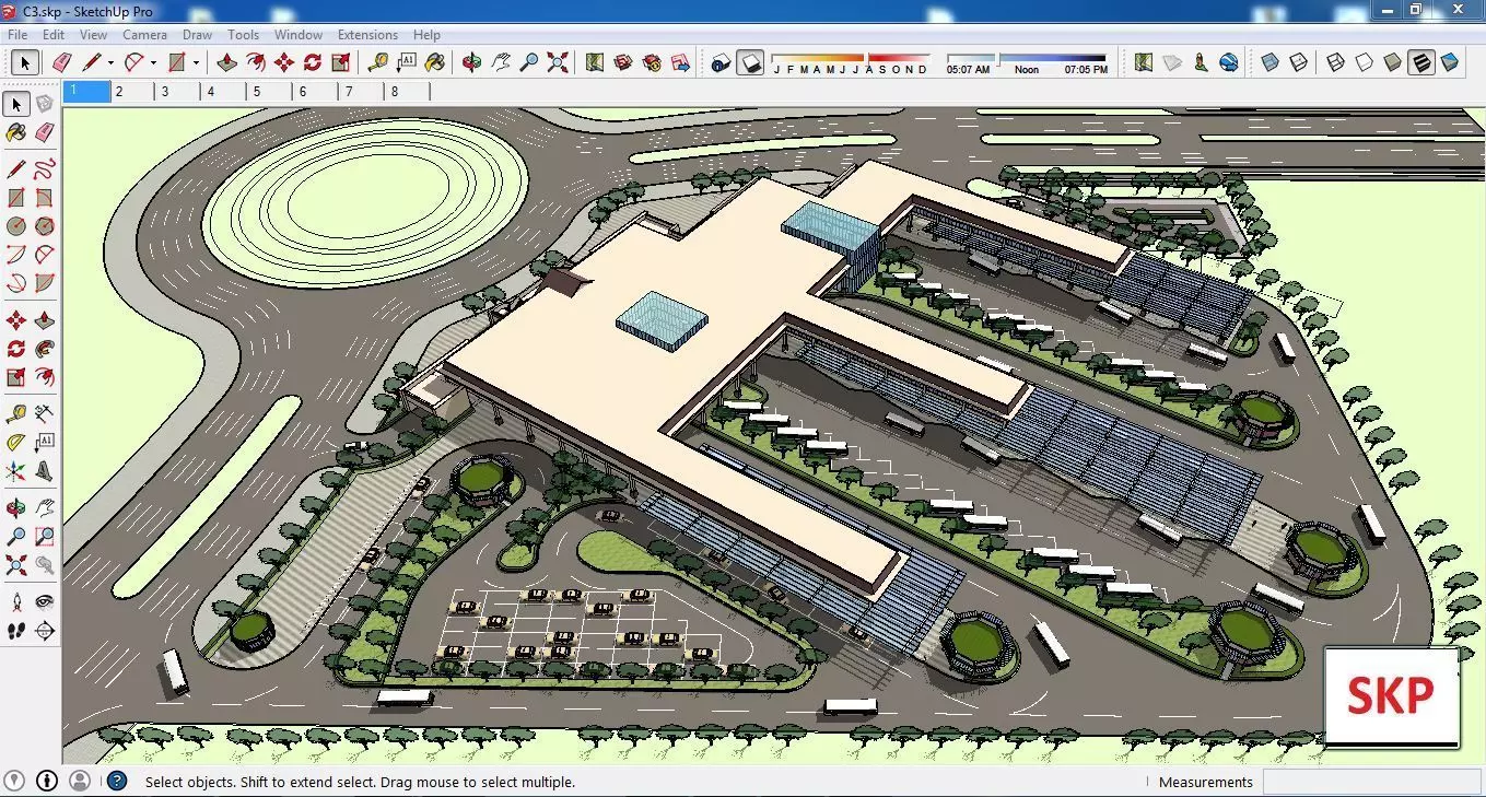 Sketchup Terminal C3 3D model_0