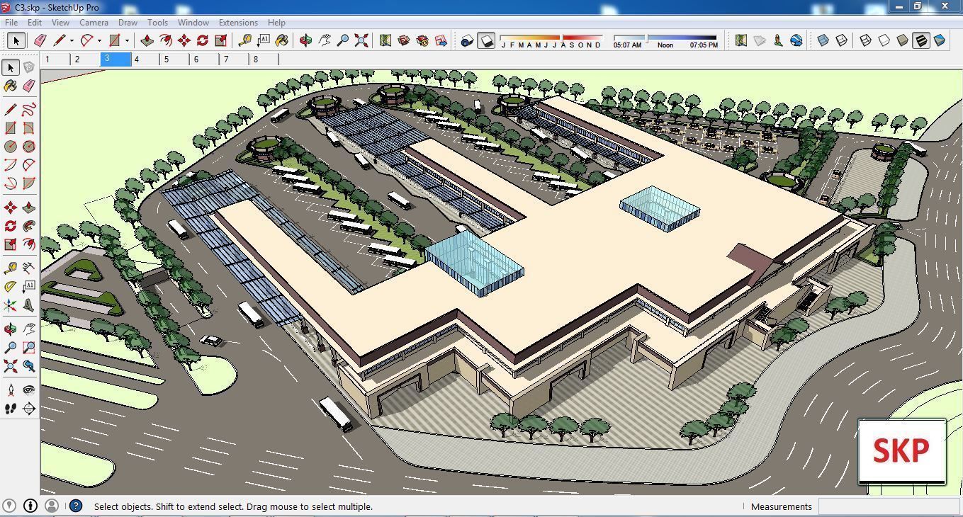 Sketchup Terminal C3 3D model_1