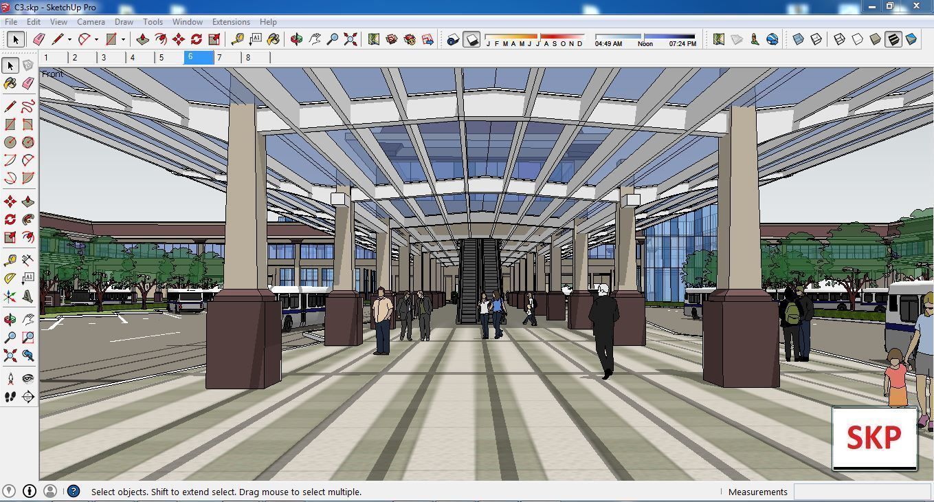 Sketchup Terminal C3 3D model_2