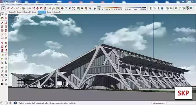 Sketchup Terminal C4 3D model