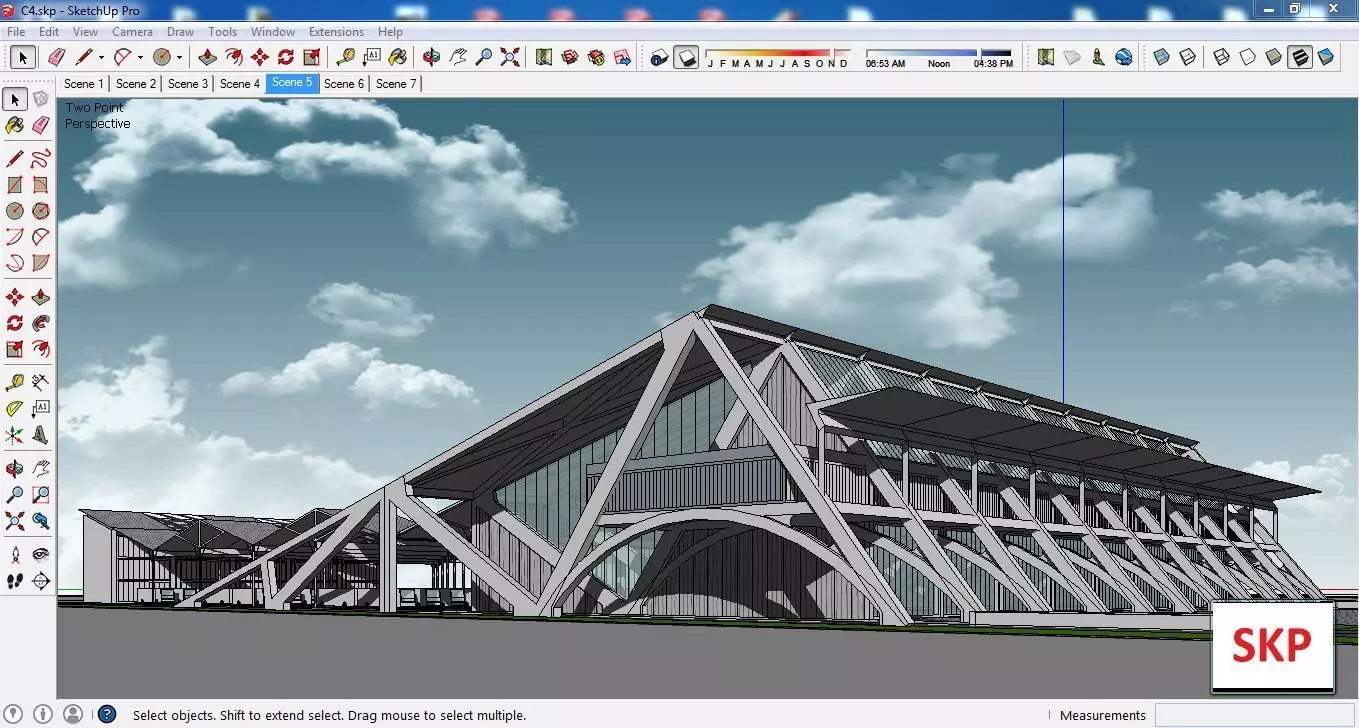 Sketchup Terminal C4 3D model_0