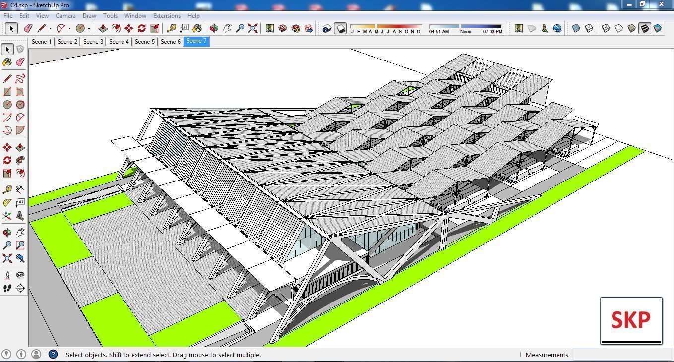 Sketchup Terminal C4 3D model_1