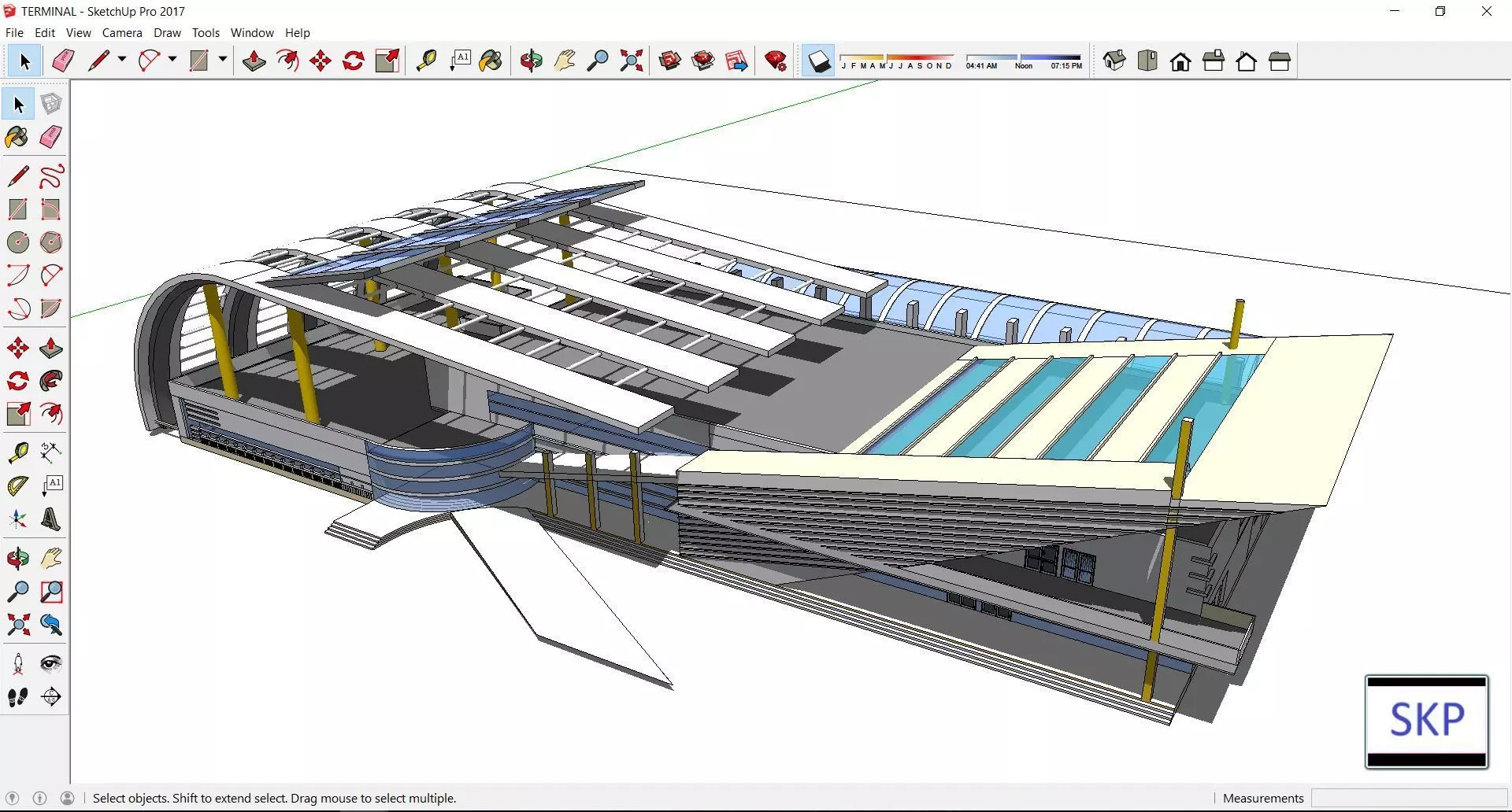 Sketchup Terminal C6 3D model_0