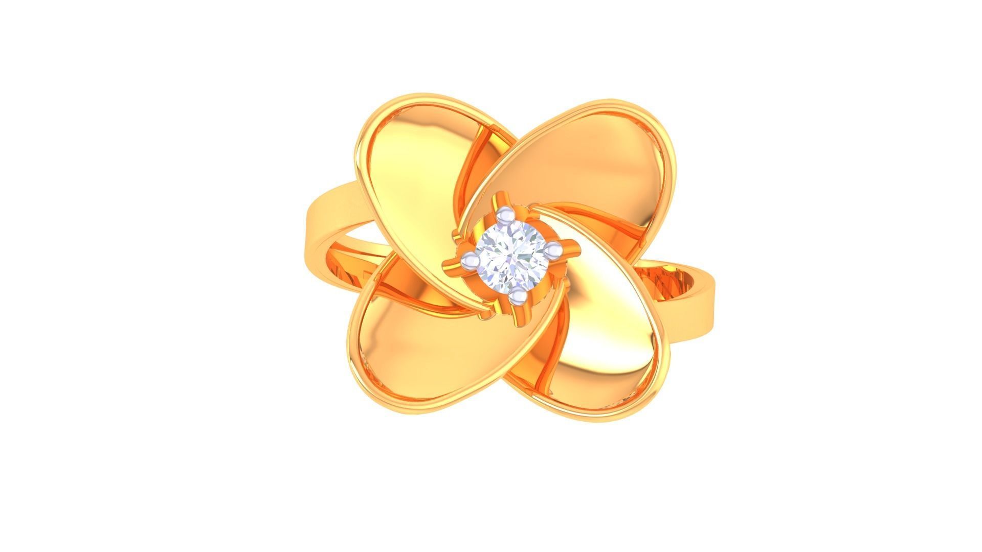 flower ring Free 3D print model_3