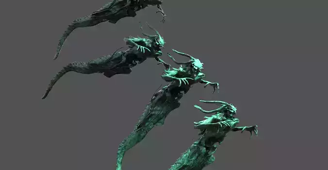 Stylized ghosts 2 3D model
